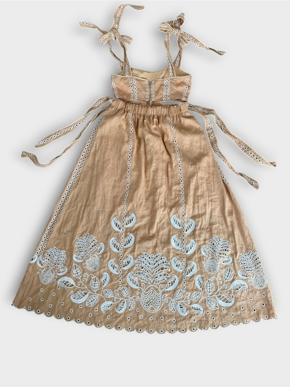 FARM Rio Peach Eyelet-Trim Maxi Dress - Picture 8 of 11